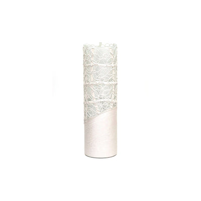 Pearl colour decorated vase | Glass vase for flowers | Cylinder Vase | Interior Design | Home Decor | Large Floor Vase 16 inch