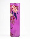 Bright autumn | Art decorated glass vase | Glass vase for flowers | Cylinder Vase | Interior Design | Home Decor | Large Floor Vase 16 inch