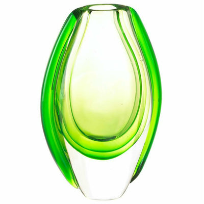 8.5" Light Green Art Glass Vase