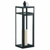Tall Geometric Lantern - 22.5" in Black