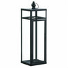 Tall Geometric Lantern - 22.5" in Black