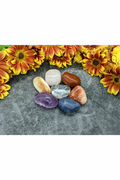 Tumbled Chakra crystals set - large 7 pieces