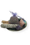 Calming Smudge kit with Lavender, Sage & Amethyst Crystal