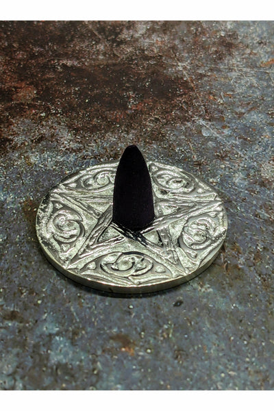 Metal altar tile - incense cone burner