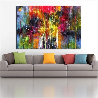 Modern Colors Framed Canvas Painting - Framed Canvas Painting - $7317.99