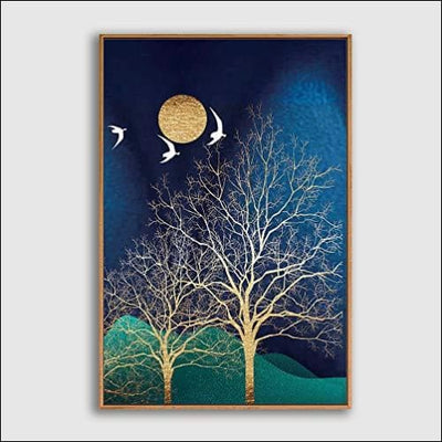 Night Scenery Framed Canvas Painting - Framed Canvas Painting - $199.99