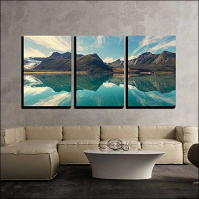 Norway Svartisen Glacier 3PC Framed Canvas Painting - Framed Canvas Painting - $199.99
