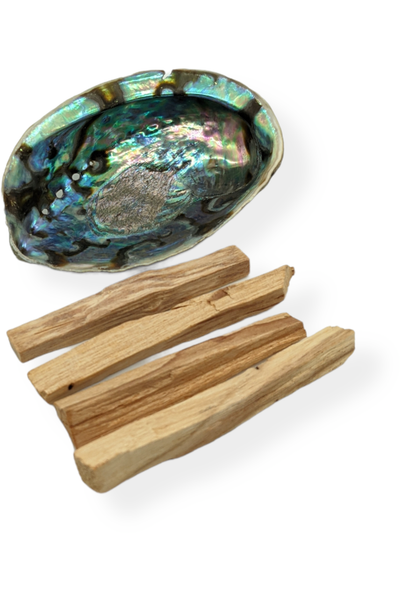 Palo Santo smudge kit with abalone shell