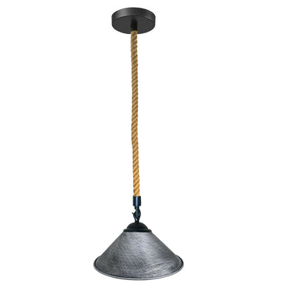 Pendant Light cone Shade With Hemp Rope - Hemp_Rope_Lamp_Lighting - $92.99