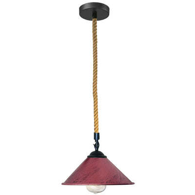 Pendant Light cone Shade With Hemp Rope - Hemp_Rope_Lamp_Lighting - $92.99