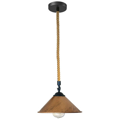 Pendant Light cone Shade With Hemp Rope - Hemp_Rope_Lamp_Lighting - $92.99