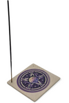Pentacle incense stick holder tile