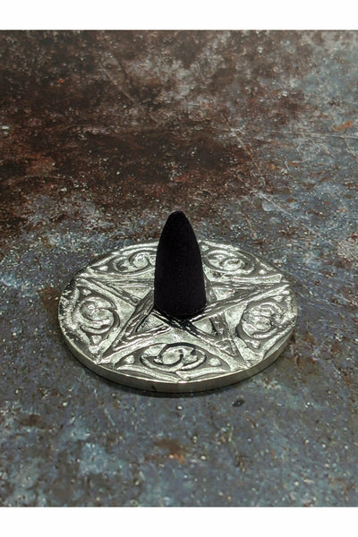 Metal altar tile - incense cone burner