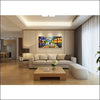 Rain Night Street View Framed - Canvas Painting - Framed Canvas Painting - $372.99