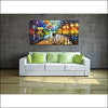 Rain Night Street View Framed - Canvas Painting - Framed Canvas Painting - $372.99