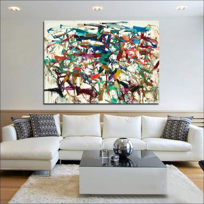 Rainbow Abstract Framed Canvas Painting - Framed Canvas Painting - $7099.99