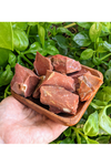 Rough red jasper crystals