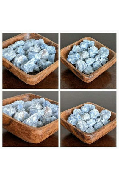 Raw Blue Calcite Stones - 4 ounces