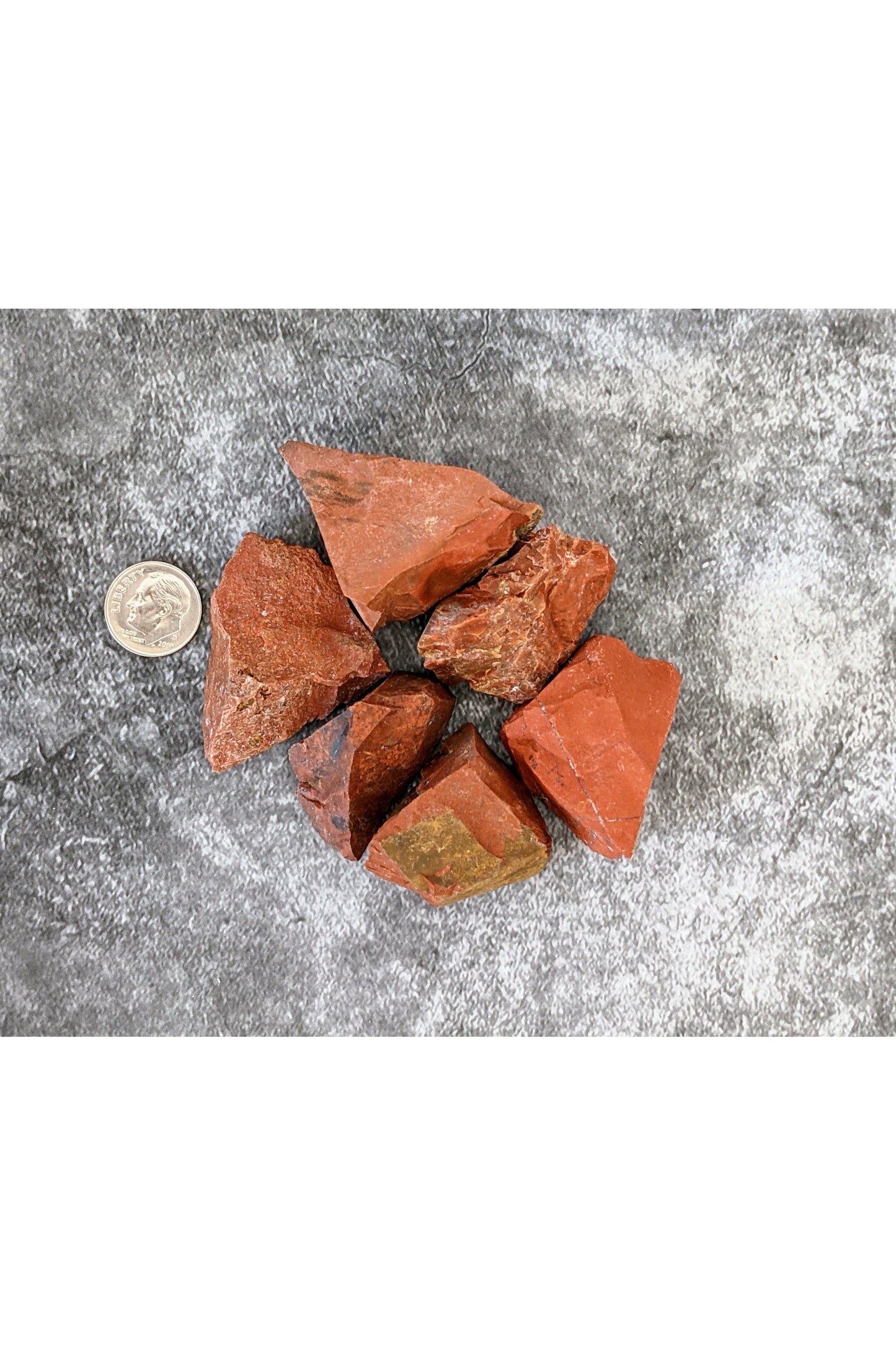 Rough red jasper crystals