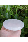 Round White selenite Charging Plate - 1 pc