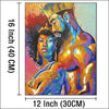 Royal Black King & Queen Framed - Canvas Painting - Framed Canvas Painting - $146.99