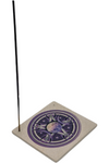 Pentacle incense stick holder tile