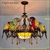 Stained Glass Crystal Parrot Pendant - Ceiling Lamp - Ceiling Lamp - $1588.99