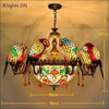 Stained Glass Crystal Parrot Pendant - Ceiling Lamp - Ceiling Lamp - $1588.99