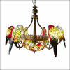 Stained Glass Crystal Parrot Pendant - Ceiling Lamp - Ceiling Lamp - $1588.99