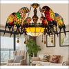 Stained Glass Crystal Parrot Pendant - Ceiling Lamp - Ceiling Lamp - $1588.99