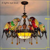 Stained Glass Crystal Parrot Pendant - Ceiling Lamp - Ceiling Lamp - $1588.99