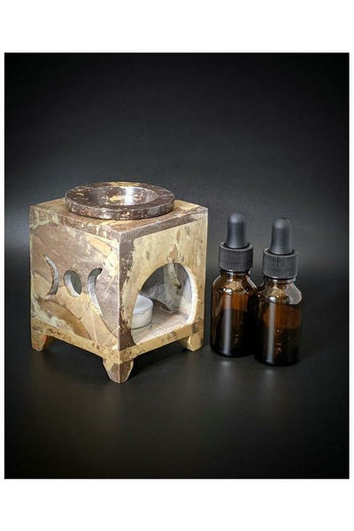 Triple moon aroma lamp with aroma oils gift set