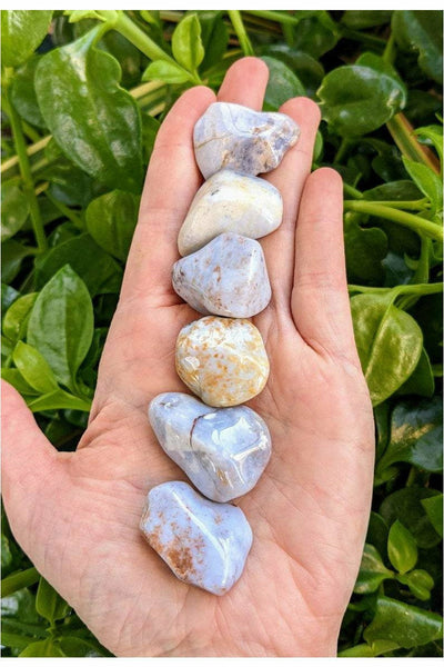 Blue Chalcedony Tumbled stones