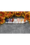 7 Chakra crystals set with selenite charging tray