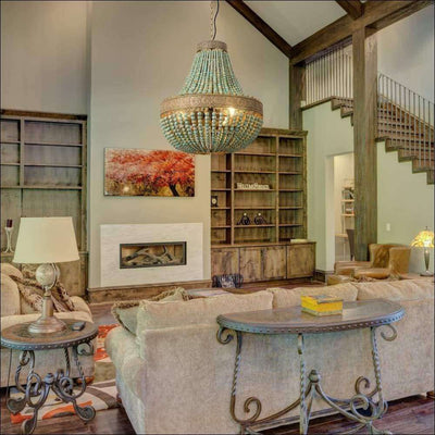 Ceiling Pendant Lamp - Turquoise Blue Antique - Ceiling Lamp - $831.99