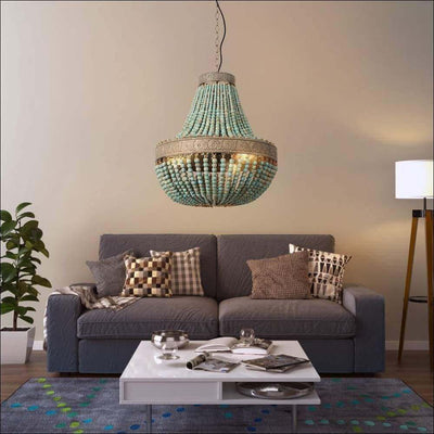 Ceiling Pendant Lamp - Turquoise Blue Antique - Ceiling Lamp - $831.99