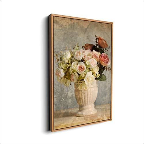 Vintage Flower Framed Canvas Wall Print - Canvas Wall Art - $154.99