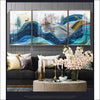 Wealth Deer Nordic Mural Crystal Porcelain Framed Canvas Painting - Framed Canvas Painting - $12921.99