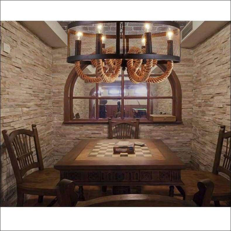Ceiling Lamp Wire Mesh Iron Rope Loft - Ceiling Lamp - $2327.99