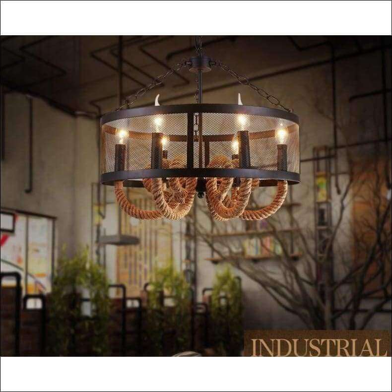 Ceiling Lamp Wire Mesh Iron Rope Loft - Ceiling Lamp - $2327.99