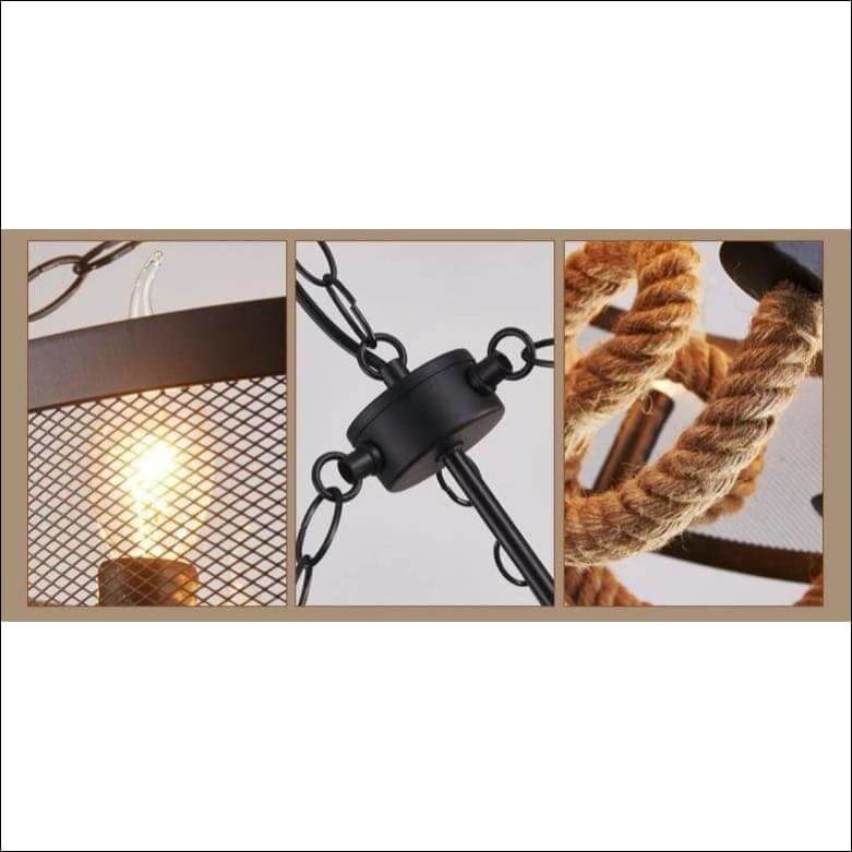 Ceiling Lamp Wire Mesh Iron Rope Loft - Ceiling Lamp - $2327.99