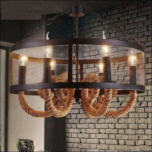 Ceiling Lamp Wire Mesh Iron Rope Loft - Ceiling Lamp - $2327.99