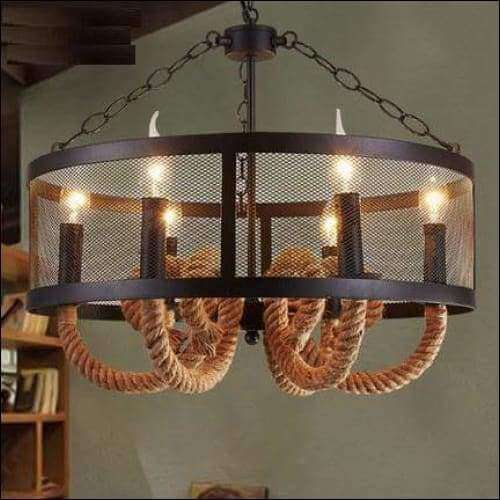 Ceiling Lamp Wire Mesh Iron Rope Loft - Ceiling Lamp - $2327.99