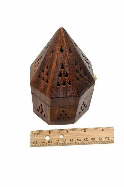 Wooden Temple Incense Burner