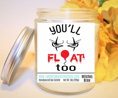 You'll float too - Natural Soy Wax Clown Candle